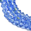 Transparent Electroplate Glass Beads Strands EGLA-A039-T3mm-L07-3