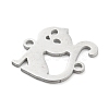 Non-Tarnish 304 Stainless Steel Hollow Connector Charms STAS-P332-05P-2