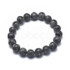 Natural Larvikite Bead Stretch Bracelets X-BJEW-K212-A-046-1
