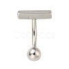 304 Stainless Steel T-Shaped Curved Barbell AJEW-G041-04P-2