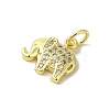 Real 18K Gold Plated Brass Pave Cubic Zirconia Pendants KK-M283-02A-01-2