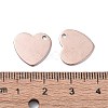 201 Stainless Steel Charms STAS-H191-01C-RG-3