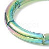4Pcs 4 Color Acrylic Curved Tube Stretch Bracelets Set for Women BJEW-JB09305-03-5