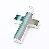 Dyed Natural Striped Agate/Banded Agate Cross Pendants G-P089-10-2