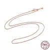 925 Sterling Silver Wheat Chains Necklace for Women STER-I021-02A-RG-1
