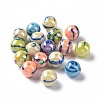 UV Plating Rainbow Iridescent Drawbench Acrylic Beads OACR-E009-10G-1