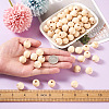 Craftdady 120Pcs 12 Styles Unfinished Natural Wood European Beads WOOD-CD0001-09-7