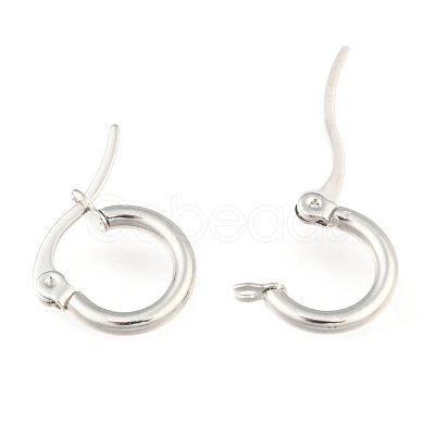 Tarnish Resistant 304 Stainless Steel Hoop Earrings EJEW-F105-36P-1