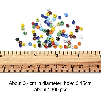 1300Pcs 6/0 Glass Seed Beads SEED-YW0002-19A-1