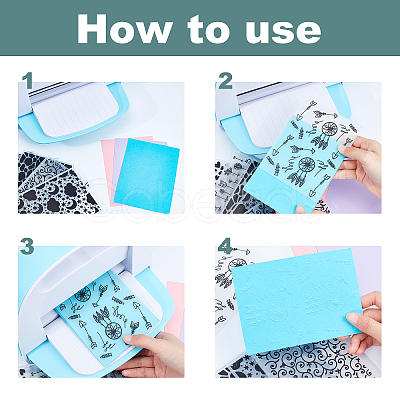 Plastic Embossing Folders DIY-WH0186-09-1