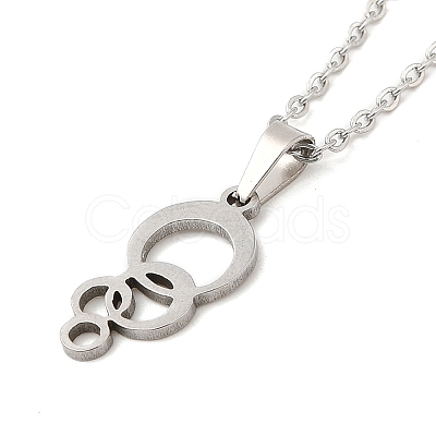 Non-Tarnish 306 Stainless Steel Pendant Necklace for Women NJEW-Q772-01P-06-1