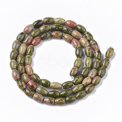 Natural Unakite Beads Strands G-S364-015-1