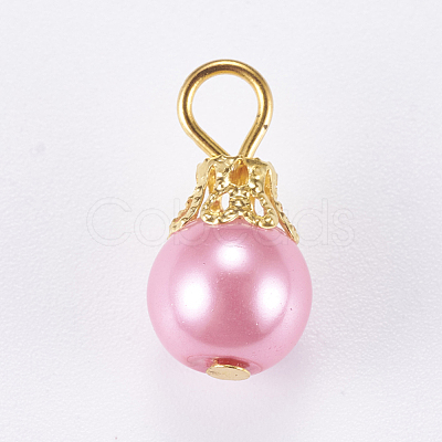 Glass Pearl Pendants IFIN-F142-06G-1