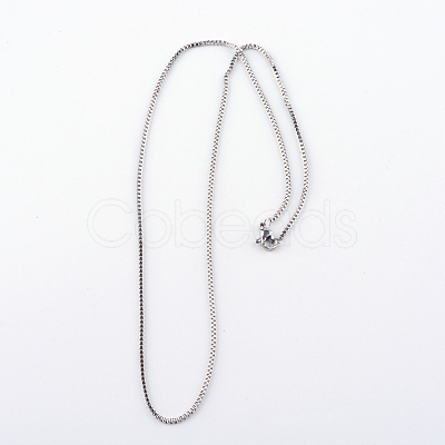 Non-Tarnish 316 Surgical Stainless Steel Box Chains Necklaces NJEW-R063-43P-1