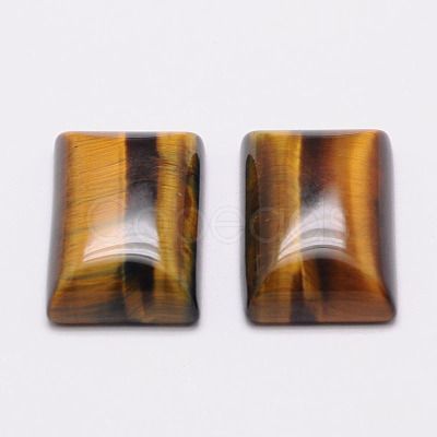 Rectangle Natural Tiger Eye Cabochons G-K032-04-1