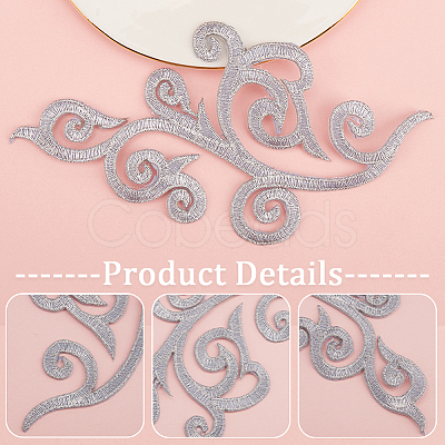 Ethnic Style Flower Pattern Computerized Embroidery Appliques PATC-WH0010-36B-1