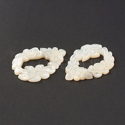 Natural White Shell Pendants SSHEL-T012-16-1