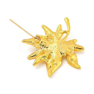 Leaf Shape Alloy Brooch JEWB-U006-01G-1