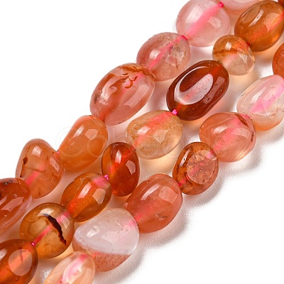 Natural Red Agate Beads Strands G-P497-01A-11-1