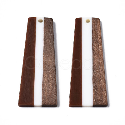 Resin & Walnut Wood Pendants X-RESI-S389-073A-A02-1