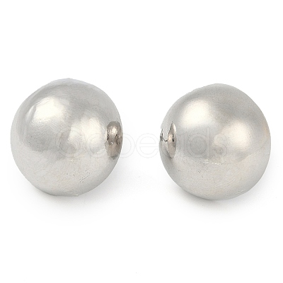 Rack Plating Half Round Brass Stud Earrings for Women EJEW-Z059-02P-1