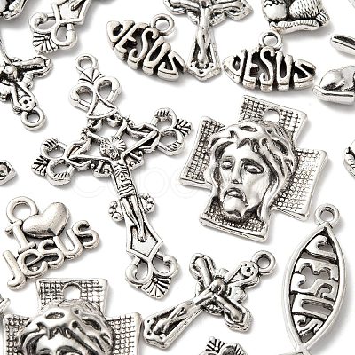 80Pcs 8 Style Tibetan Style Alloy Pendants X1-FIND-LS0001-41AS-1