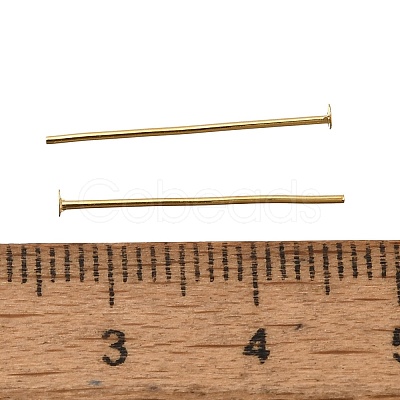 Brass Flat Head Pins KK-H502-01C-G-1