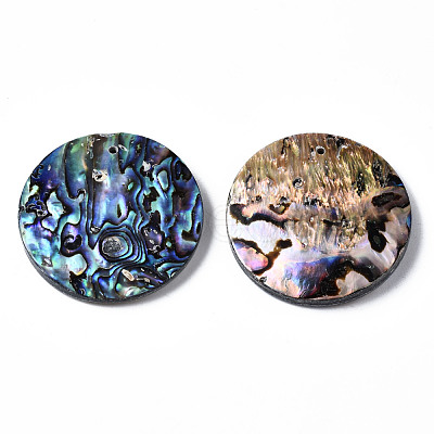 Natural Abalone Shell/Paua Shell Pendants SSHEL-N034-86-1