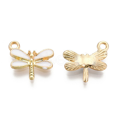 Light Gold Plated Alloy Charms X-ENAM-T009-02F-1