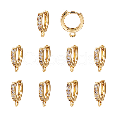 Eco-Friendly Brass Earring Hoops Findings KK-TA0007-40-1