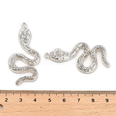 Rack Plating Alloy Pendants with Rhinestone PALLOY-Q005-03P-01A-1