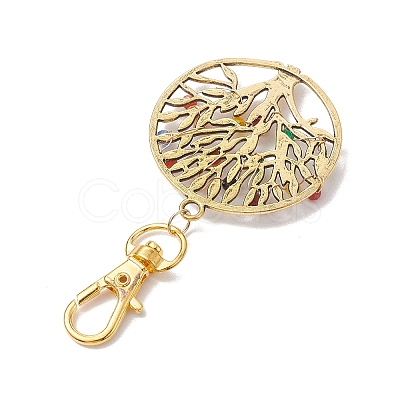 Tree of Life Alloy Pendant Decorations HJEW-JM01933-1