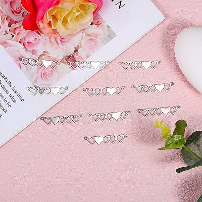 10Pcs Stainless Steel Connector Charms STAS-SZ0003-16B-1