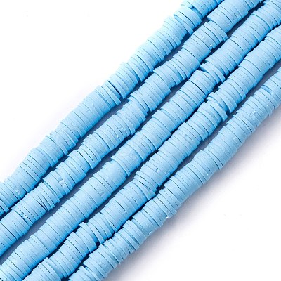 Handmade Polymer Clay Beads Strands CLAY-R089-6mm-Q101-1