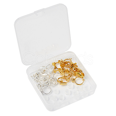 Brass Clip-on Earrings Findings KK-TA0007-66-1