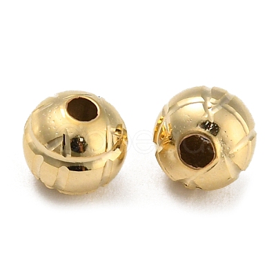 Rack Plating Eco-friendly Brass Beads KK-M257-19B-G-1