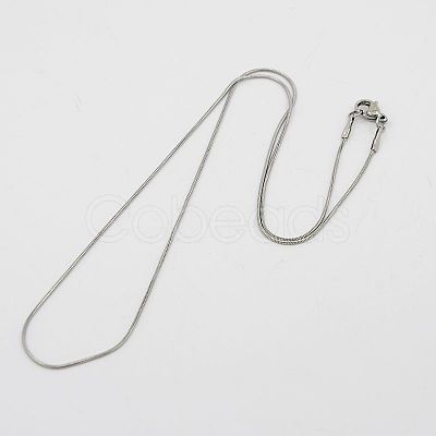 Tarnish Resistant 304 Stainless Steel Necklaces NJEW-K005-04-1mm-1