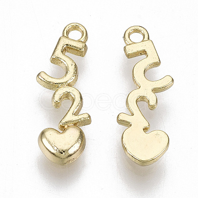 Rack Plating Alloy Charms for Valentine's Day PALLOY-S132-168-RS-1