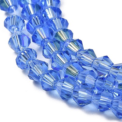 Transparent Electroplate Glass Beads Strands EGLA-A039-T3mm-L07-1