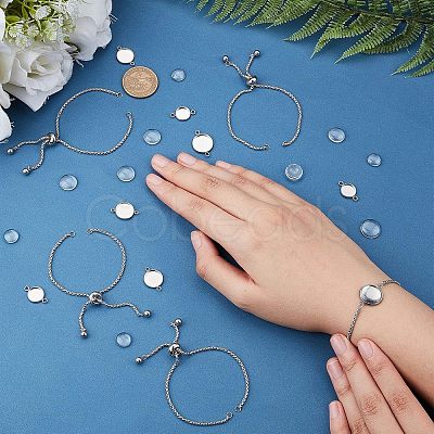 Unicraftale DIY Flat Round Bracelet Making Kits DIY-UN0003-54-1