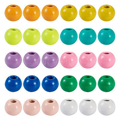 Pandahall 100Pcs 10 Colors Spray Painted Alloy Beads FIND-TA0003-08-1