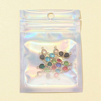 20Pcs 304 Stainless Steel with Glass Connector Charms STAS-FS0001-36-1