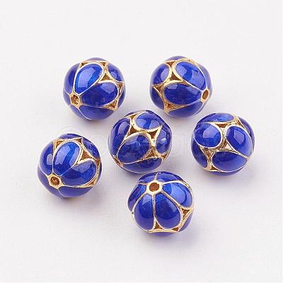 Brass Enamel Beads KK-P091-01-1