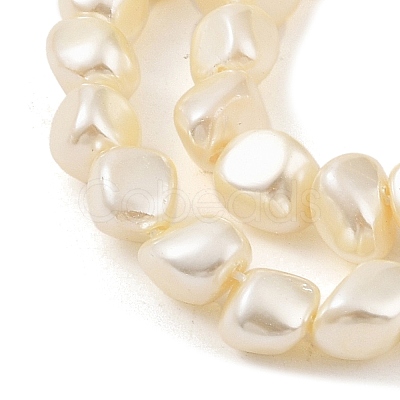 Electroplated Shell Pearl Beads Strands BSHE-C006-02B-1