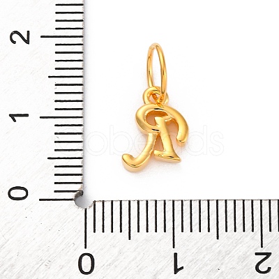 925 Sterling Silver Letter Charms with Jump Rings STER-R008-01G-R-1