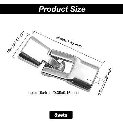 BENECREAT Brass Fold Over Clasps FIND-BC0002-90-1