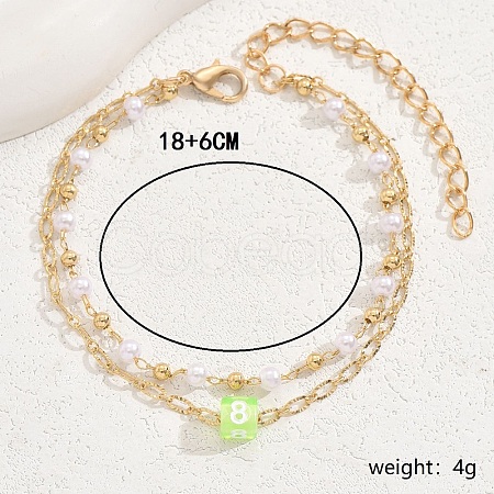 Starfish Charm Multi-layer Anklets for Women MU9577-1-1