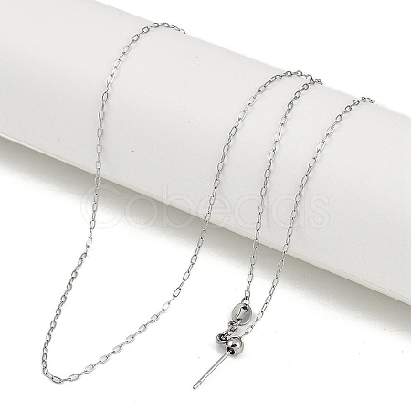 304 Stainless Steel Cable Chain Necklaces NJEW-H042-02P-1