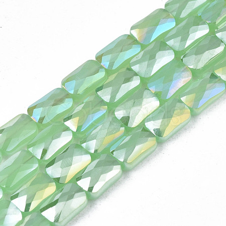 Electroplate Glass Beads Strands EGLA-N002-25-E01-1