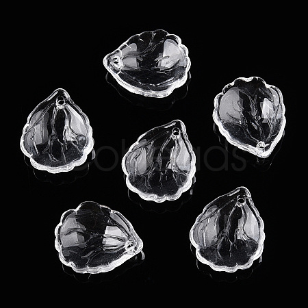 Transparent Glass Petal Beads GLAA-N001-13-1